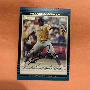 Franklyn German-Detroit Tigers autographed baseball card